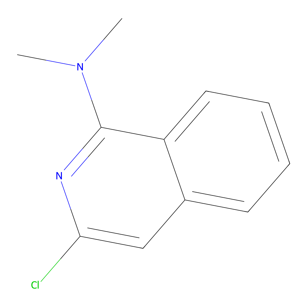 3-chloro-N,N-dimethylisoquinolin-1-amine molecular structure, CAS 1079651-09-4