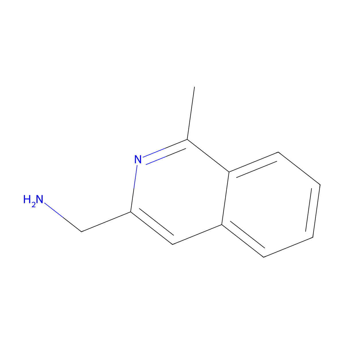 (1-Methylisoquinolin-3-yl)methanamine molecular structure, CAS 1079651-21-0