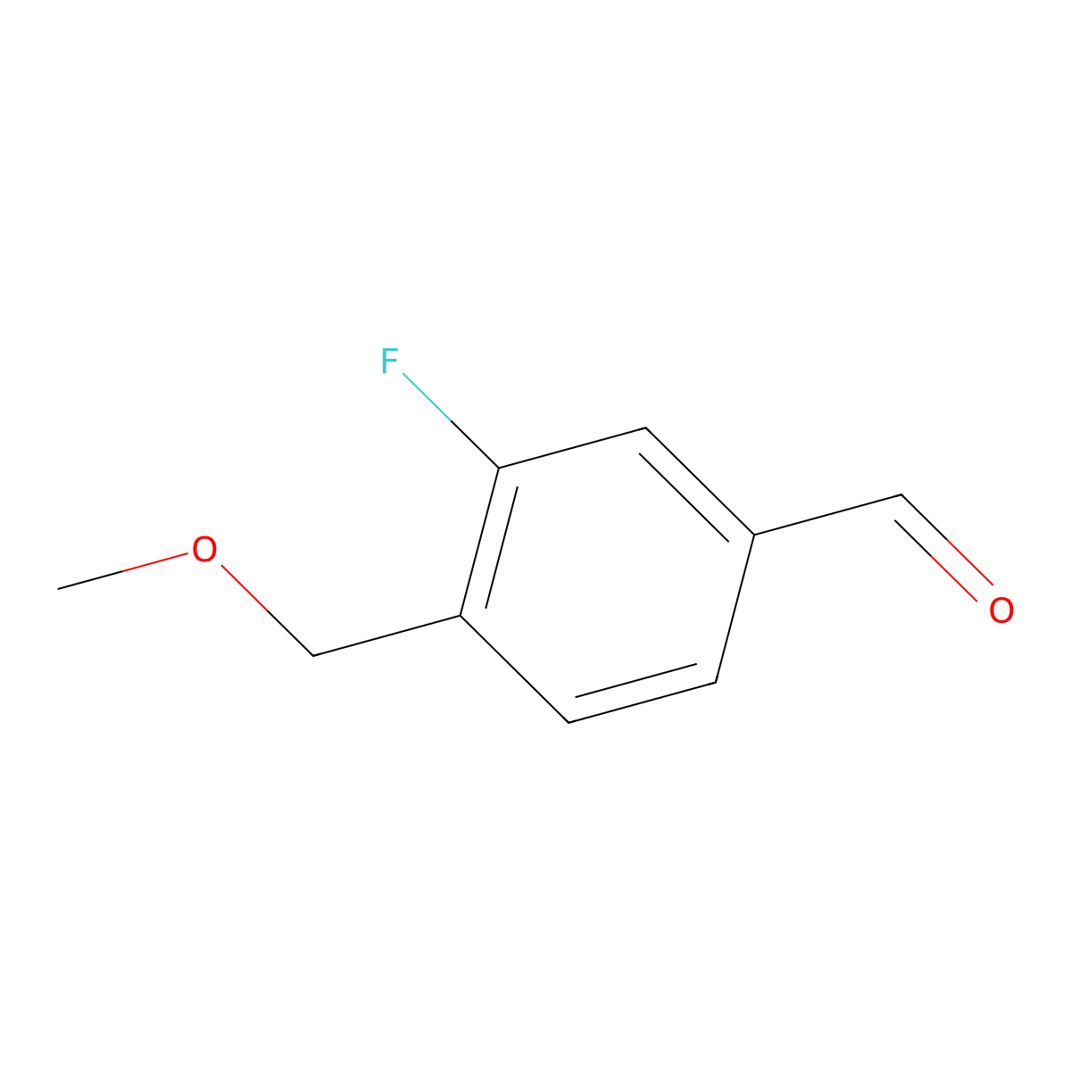 3-Fluoro-4-(methoxymethyl)benzaldehyde molecular structure, CAS 1079652-56-4