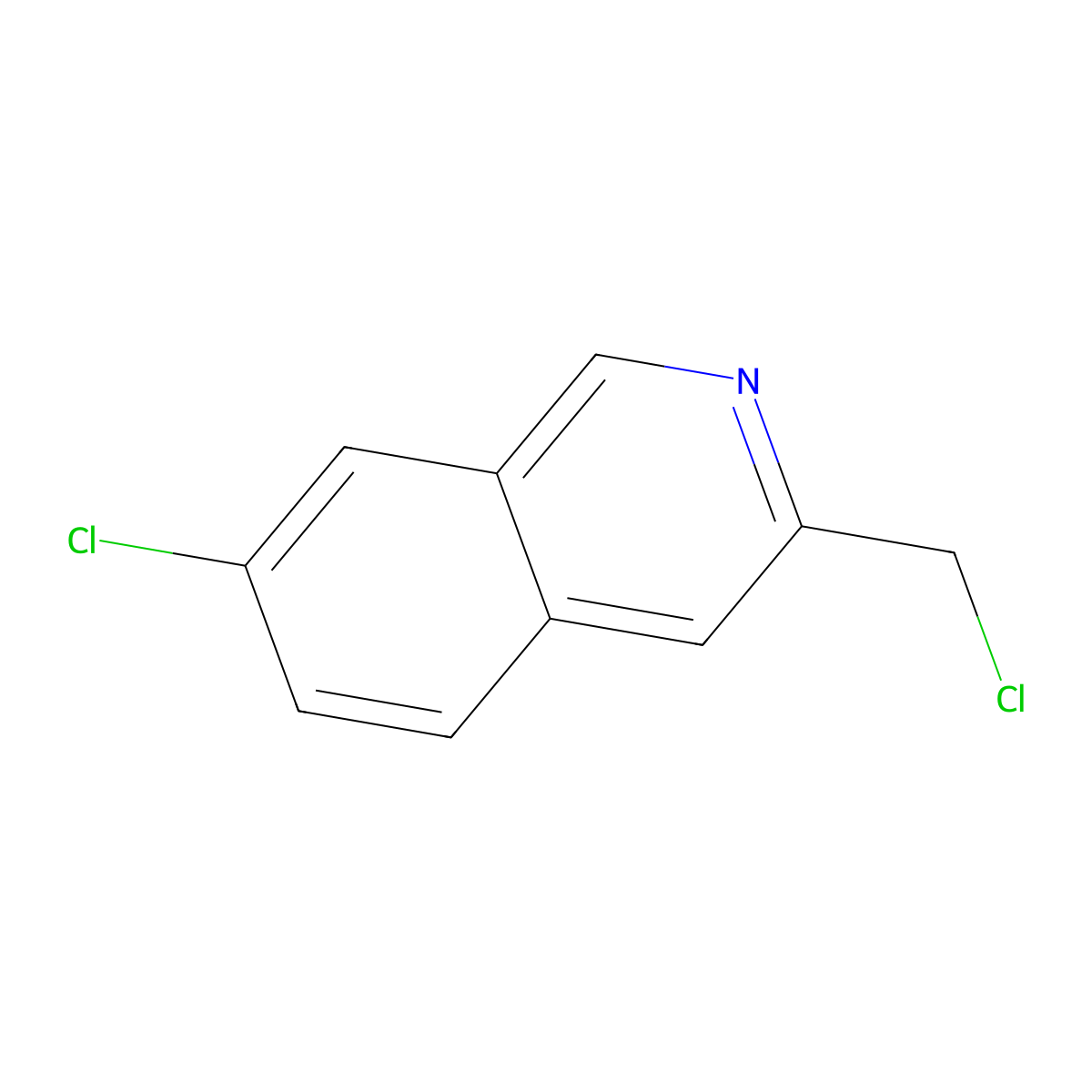 7-Chloro-3-(chloromethyl)isoquinoline molecular structure, CAS 1079652-68-8
