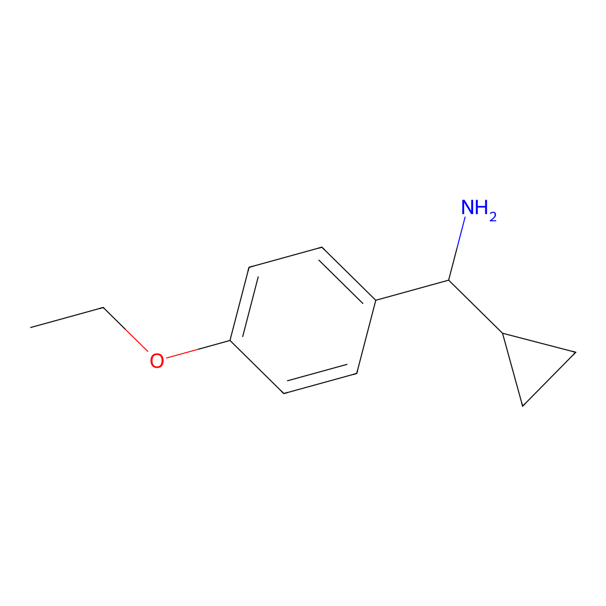 (r)-Cyclopropyl(4-ethoxyphenyl)methanamine molecular structure, CAS 1079656-85-1
