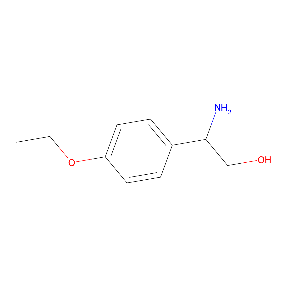(s)-2-Amino-2-(4-ethoxyphenyl)ethan-1-ol molecular structure, CAS 1079657-00-3
