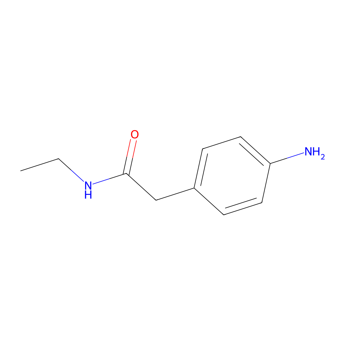 2-(4-aminophenyl)-N-ethylacetamide molecular structure, CAS 107966-09-6