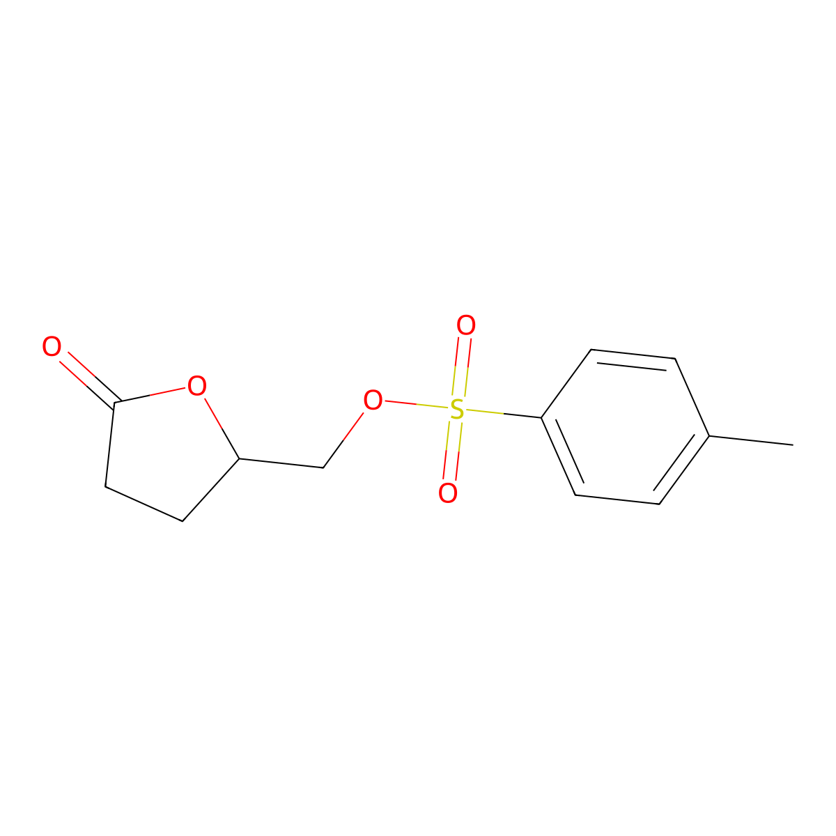 (5-Oxotetrahydrofuran-2-yl)methyl 4-methylbenzenesulfonate molecular structure, CAS 107971-34-6