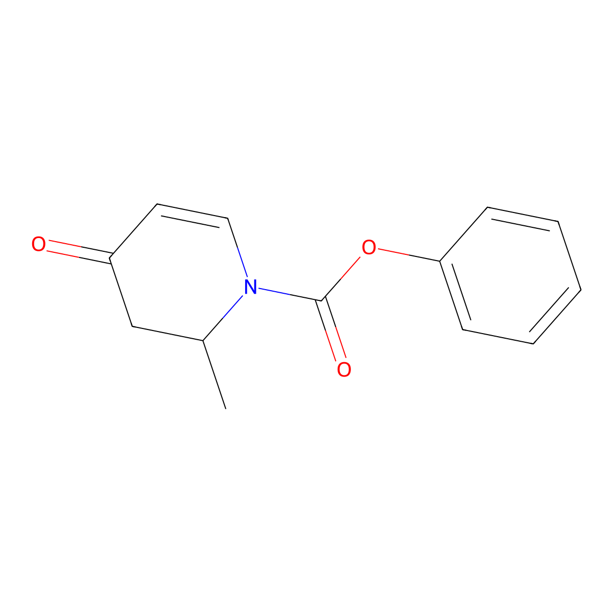 Phenyl 2-methyl-4-oxo-2,3-dihydropyridine-1-carboxylate molecular structure, CAS 107971-38-0