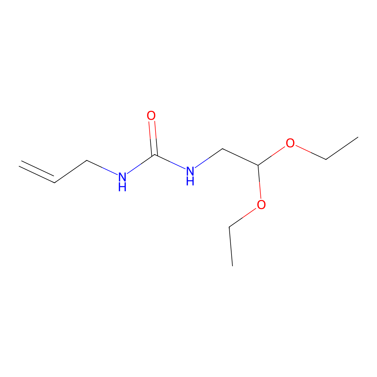 1-Allyl-3-(2,2-diethoxyethyl)urea molecular structure, CAS 107979-42-0