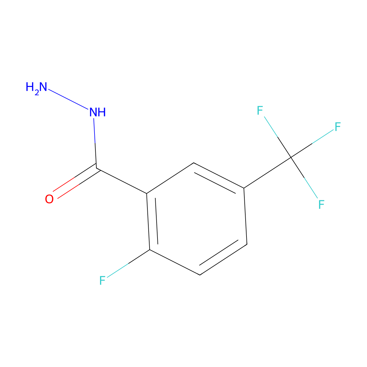 2-Fluoro-5-(trifluoromethyl)benzohydrazide molecular structure, CAS 1079843-54-1