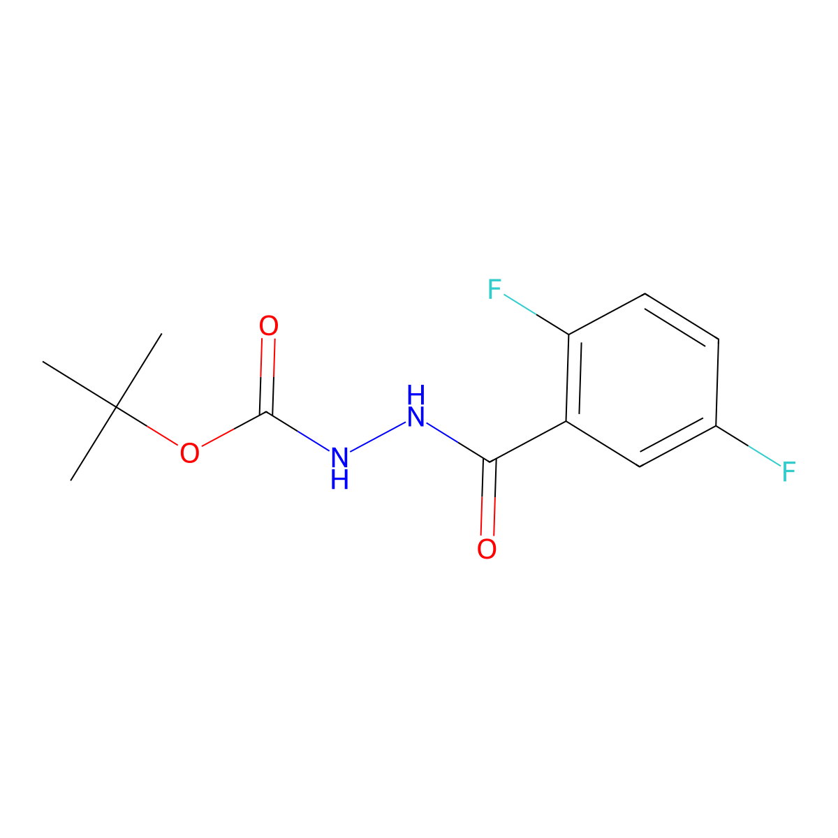 tert-Butyl 2-(2,5-difluorobenzoyl)hydrazinecarboxylate molecular structure, CAS 1079843-62-1