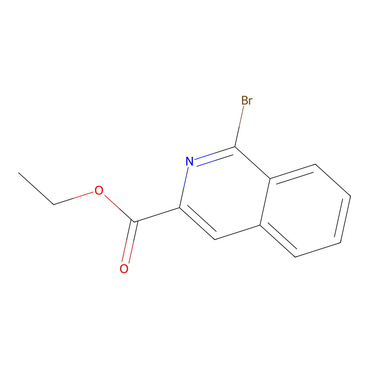 Ethyl 1-bromoisoquinoline-3-carboxylate molecular structure, CAS 1079947-40-2