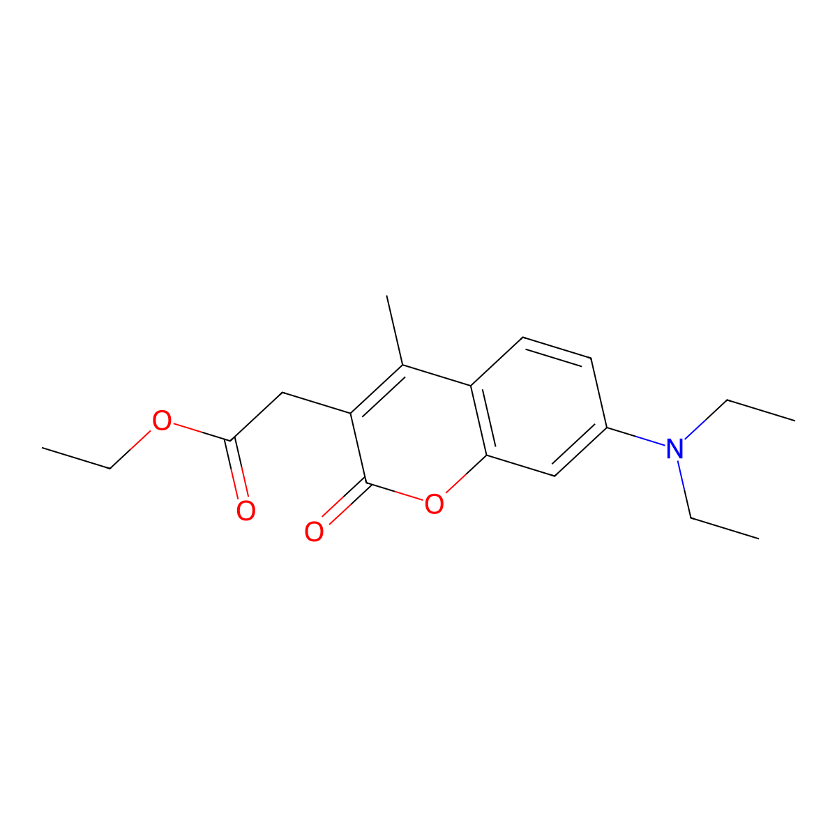 Ethyl 2-(7-(diethylamino)-4-methyl-2-oxo-2H-chromen-3-yl)acetate molecular structure, CAS 107995-72-2