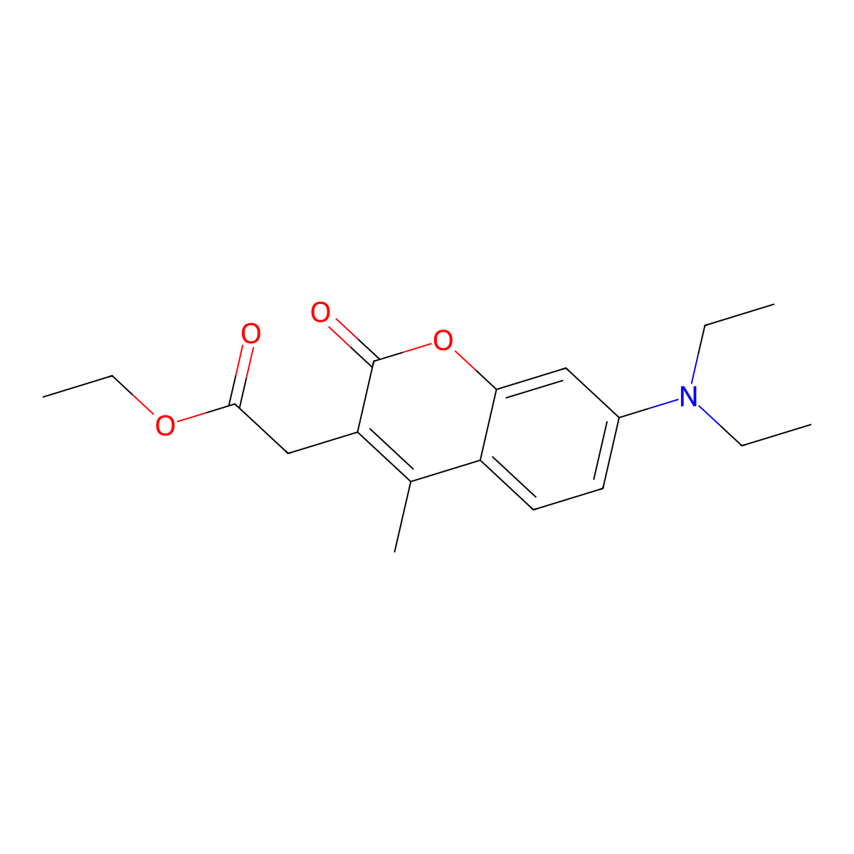 Ethyl 2-(7-(diethylamino)-4-methyl-2-oxo-2H-chromen-3-yl)acetate molecular structure, CAS 107995-72-2