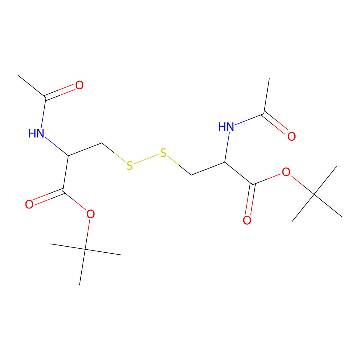 N,N'-Diacetyl-L-cystine Bis(tert-Butyl) Diester molecular structure, CAS 1079950-07-4