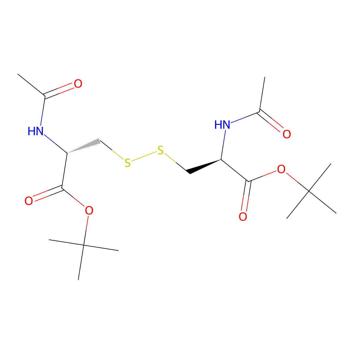 N,N'-Diacetyl-L-cystine Bis(tert-Butyl) Diester molecular structure, CAS 1079950-07-4
