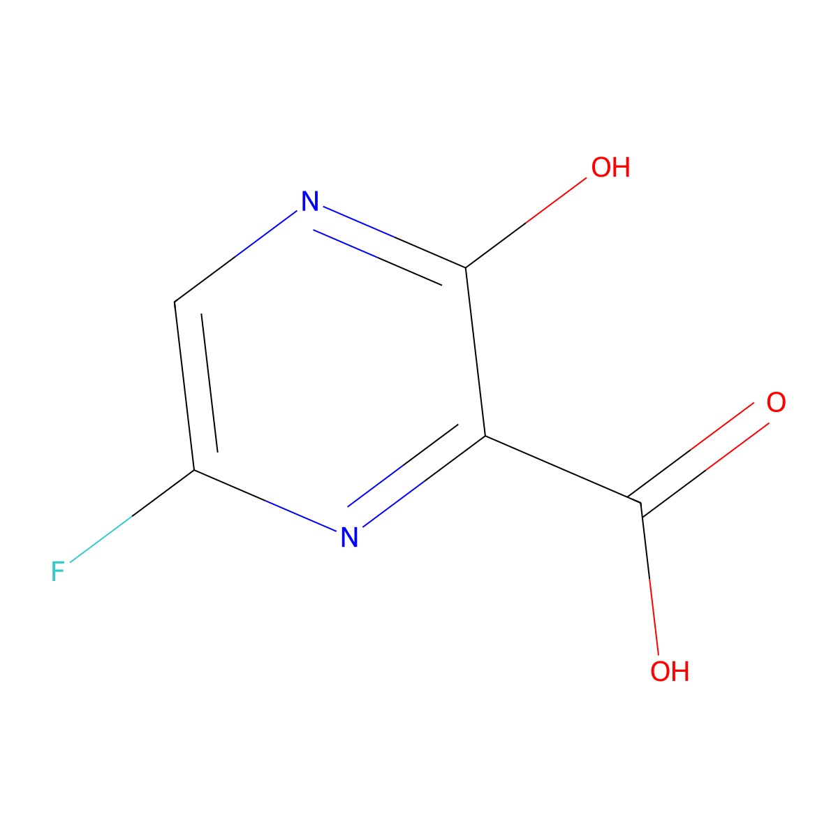 6-Fluoro-3-hydroxypyrazine-2-carboxylic acid molecular structure, CAS 1079990-21-8