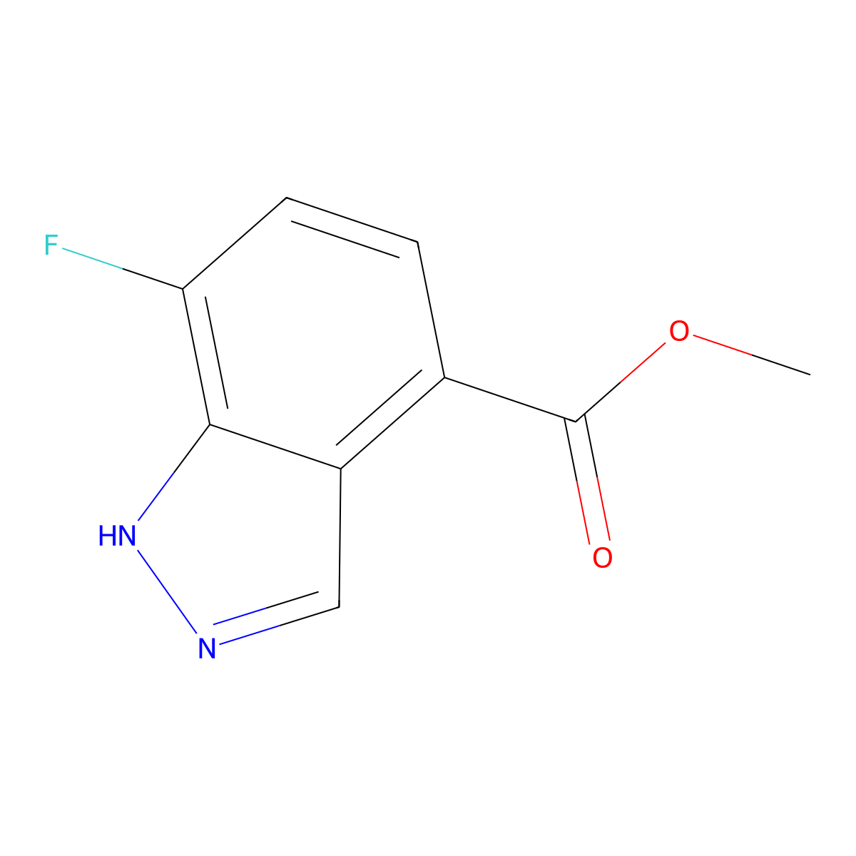 Methyl 7-fluoro-1H-indazole-4-carboxylate molecular structure, CAS 1079993-19-3
