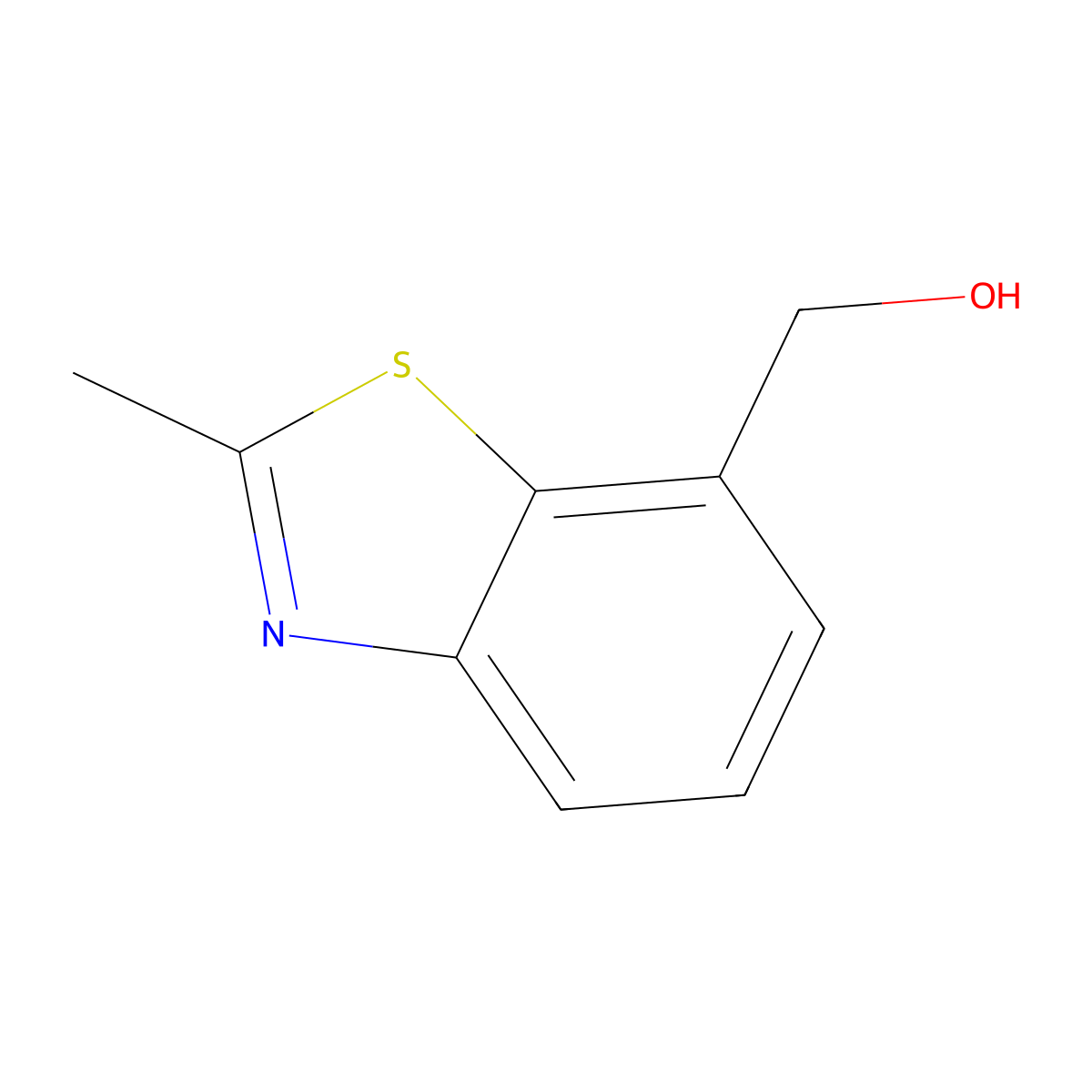 (2-Methylbenzo[d]thiazol-7-yl)methanol molecular structure, CAS 1079993-53-5