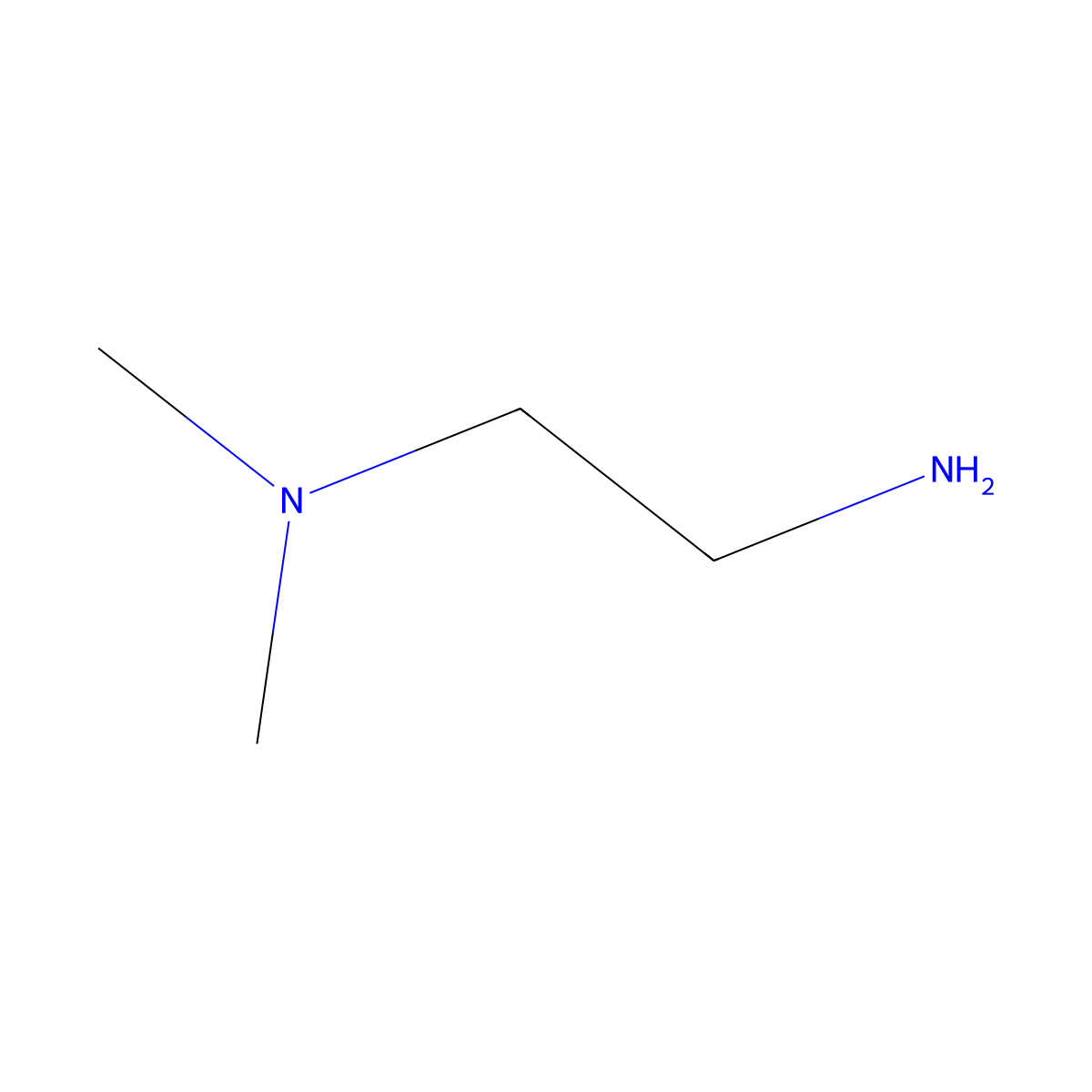 N,N-Dimethylethylenediamine molecular structure, CAS 108-00-9