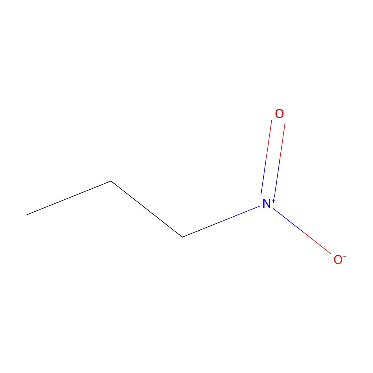 1-Nitropropane molecular structure, CAS 108-03-2