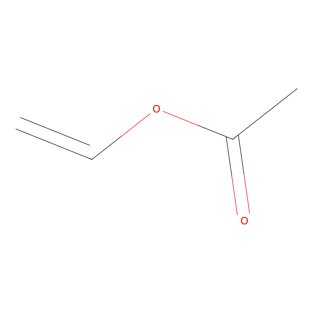 Vinyl Acetate molecular structure, CAS 108-05-4