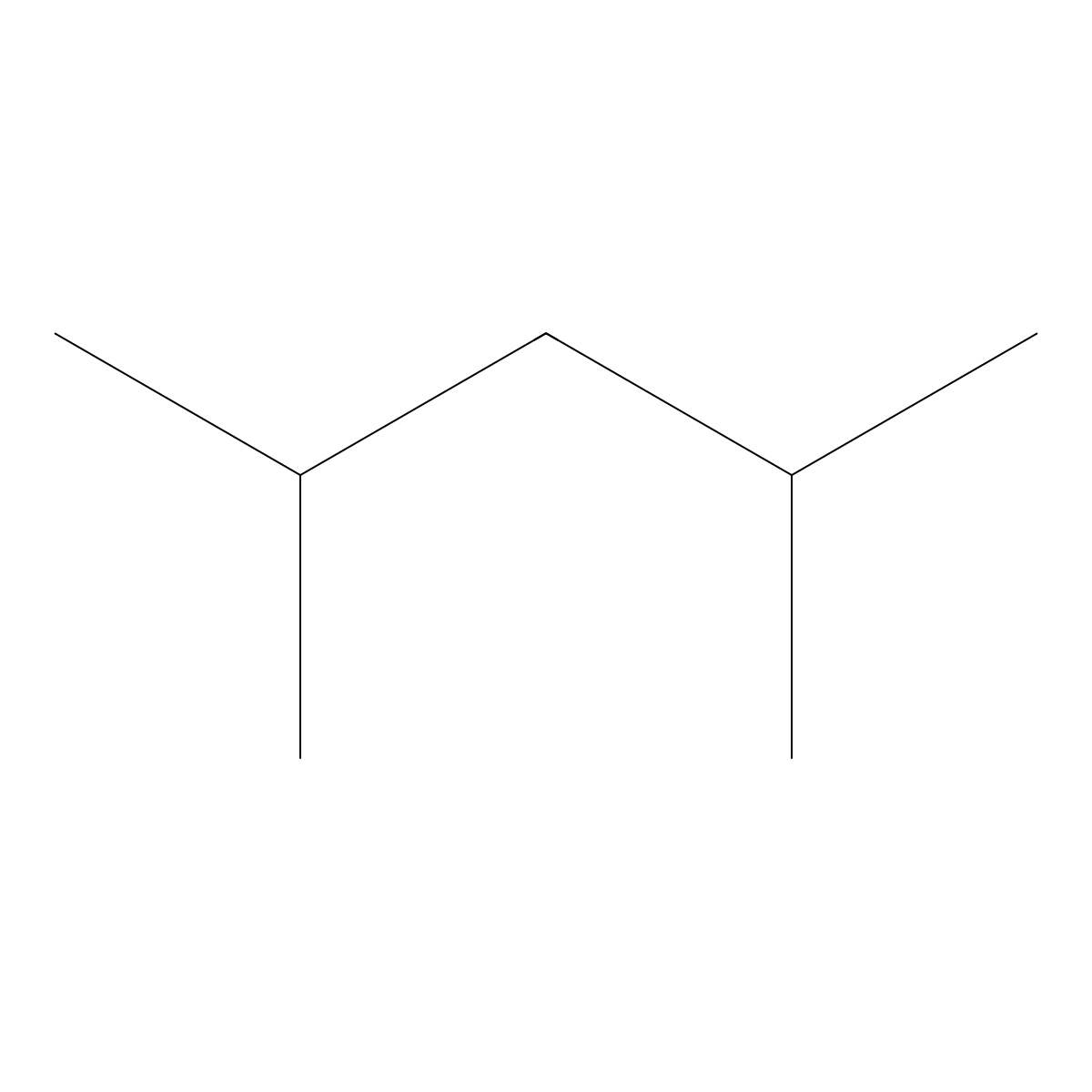2,4-Dimethylpentane molecular structure, CAS 108-08-7