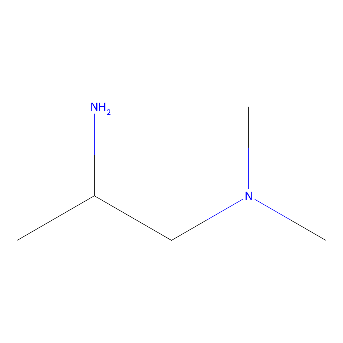 2-Amino-1-dimethylaminopropane molecular structure, CAS 108-15-6
