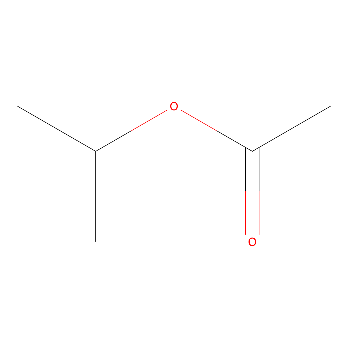 Isopropyl Acetate molecular structure, CAS 108-21-4