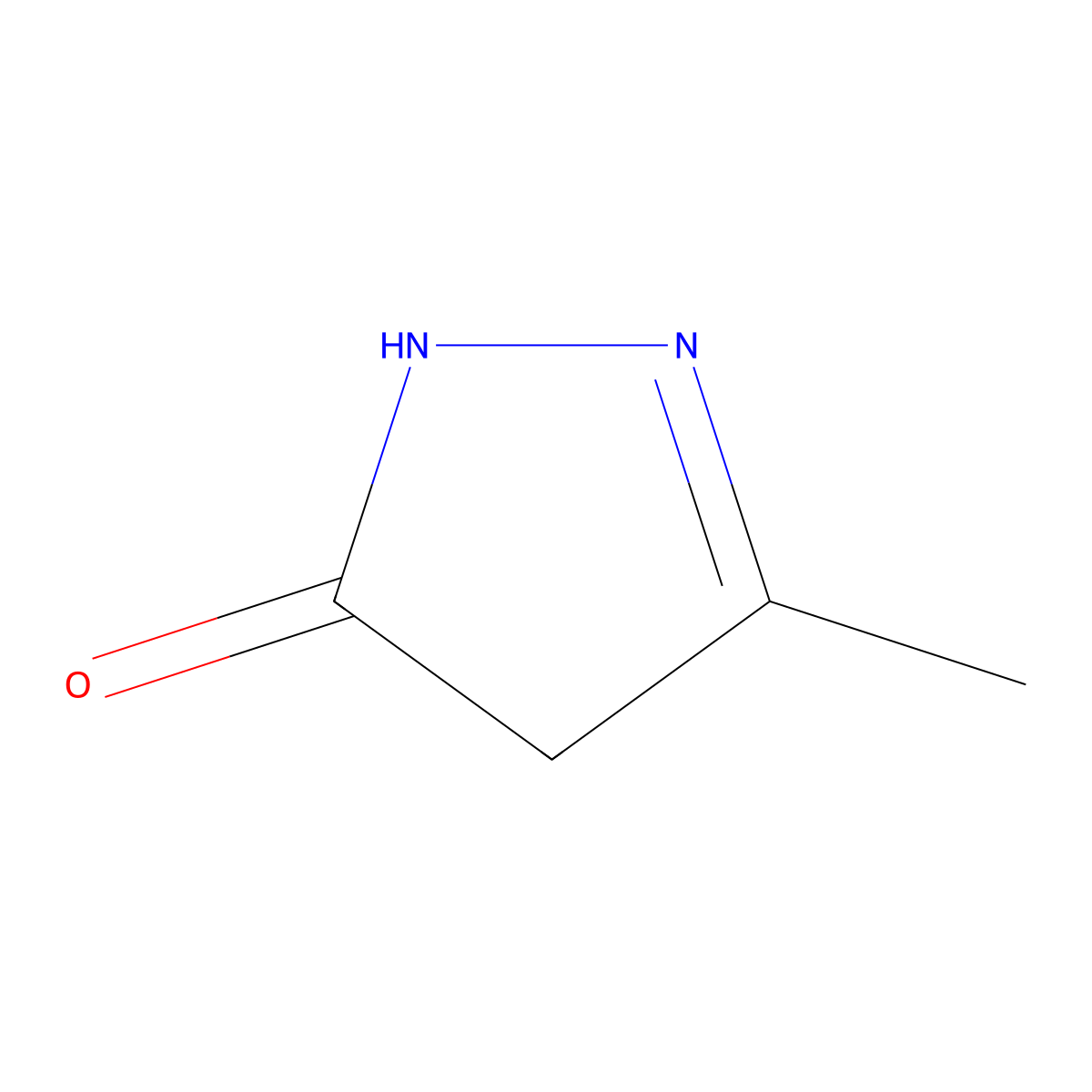 3-Methyl-2-pyrazolin-5-one molecular structure, CAS 108-26-9