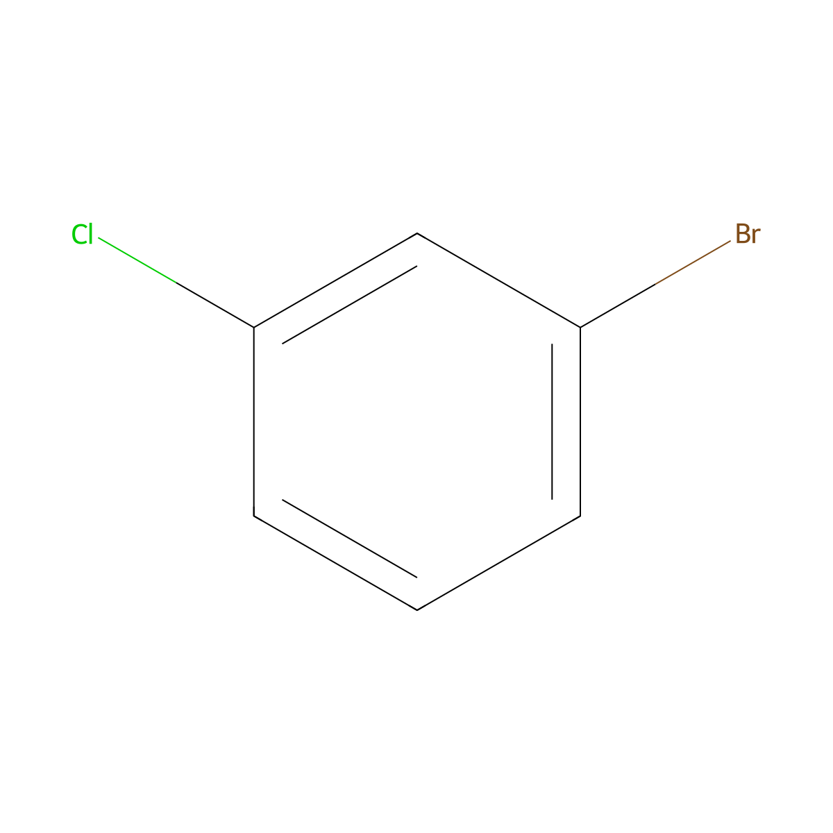 1-Bromo-3-chlorobenzene molecular structure, CAS 108-37-2