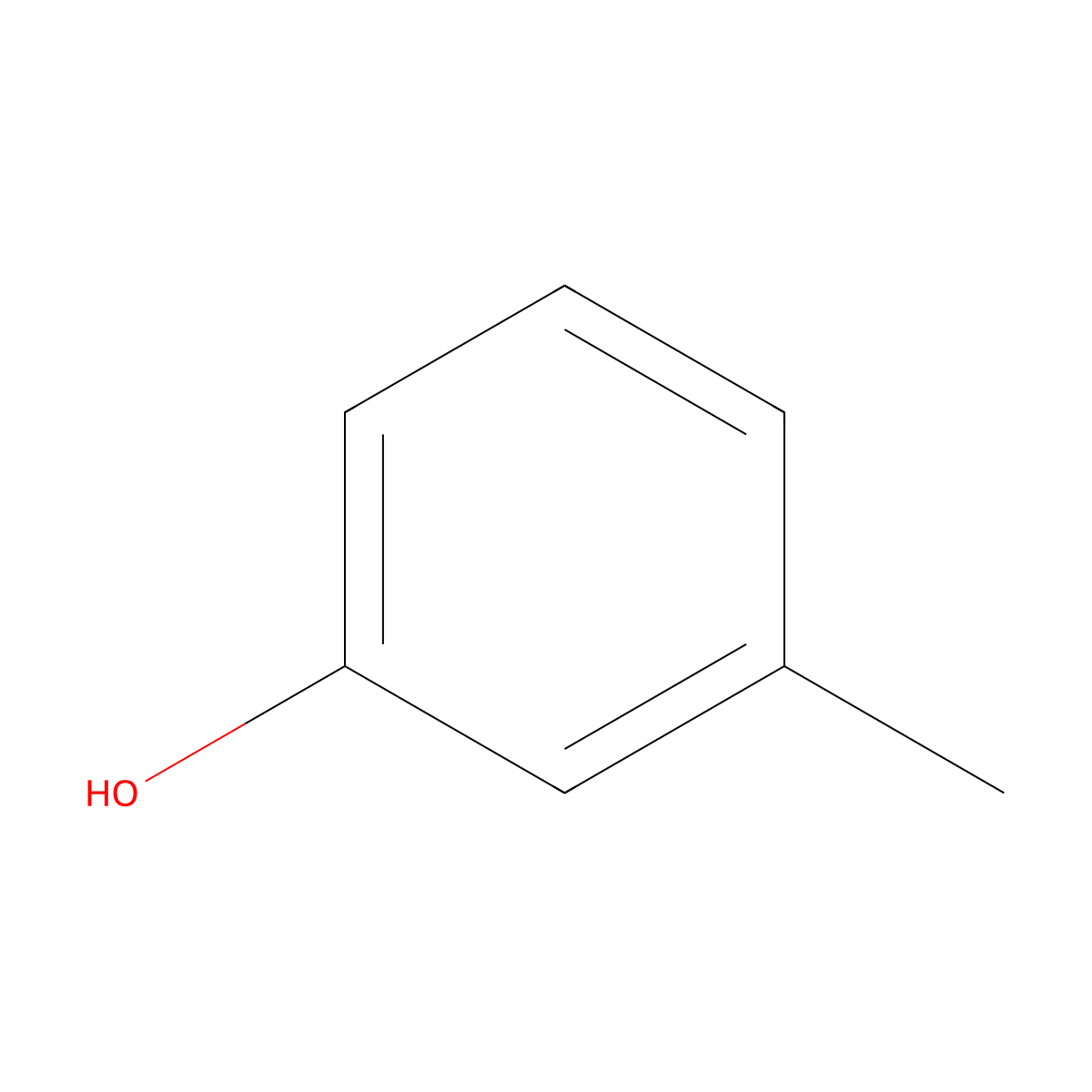 M-Cresol molecular structure, CAS 108-39-4