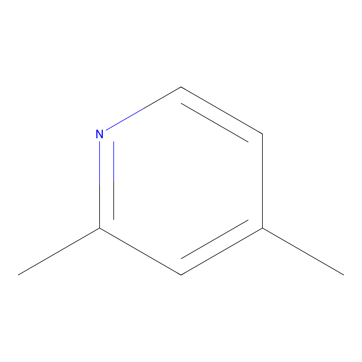 2,4-Dimethylpyridine molecular structure, CAS 108-47-4