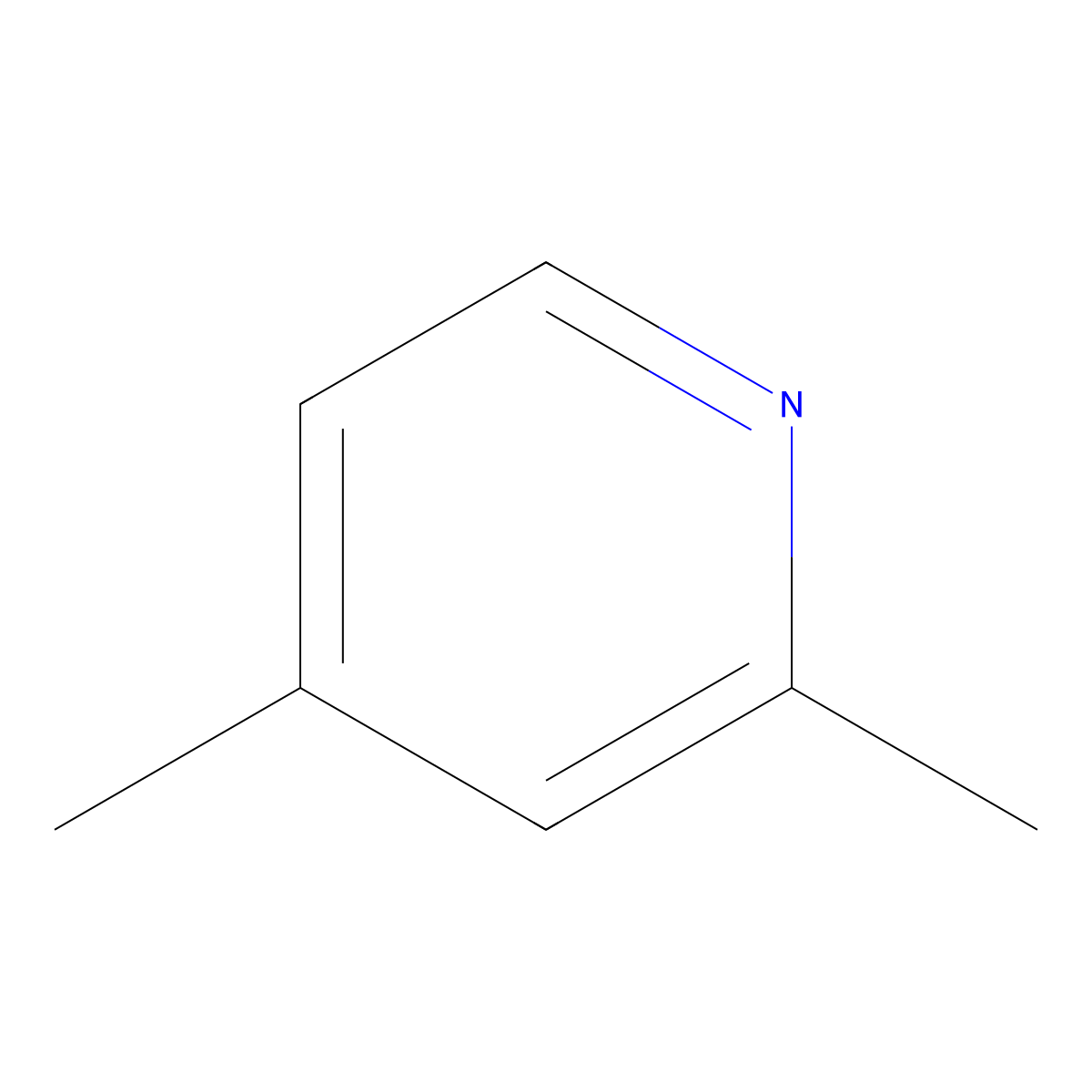 2,4-Dimethylpyridine molecular structure, CAS 108-47-4