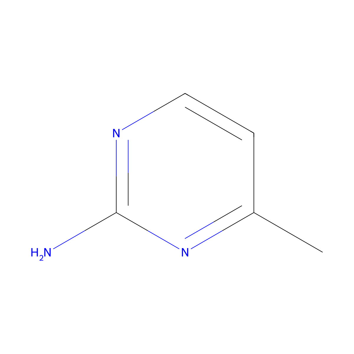 2-Amino-4-methylpyrimidine molecular structure, CAS 108-52-1