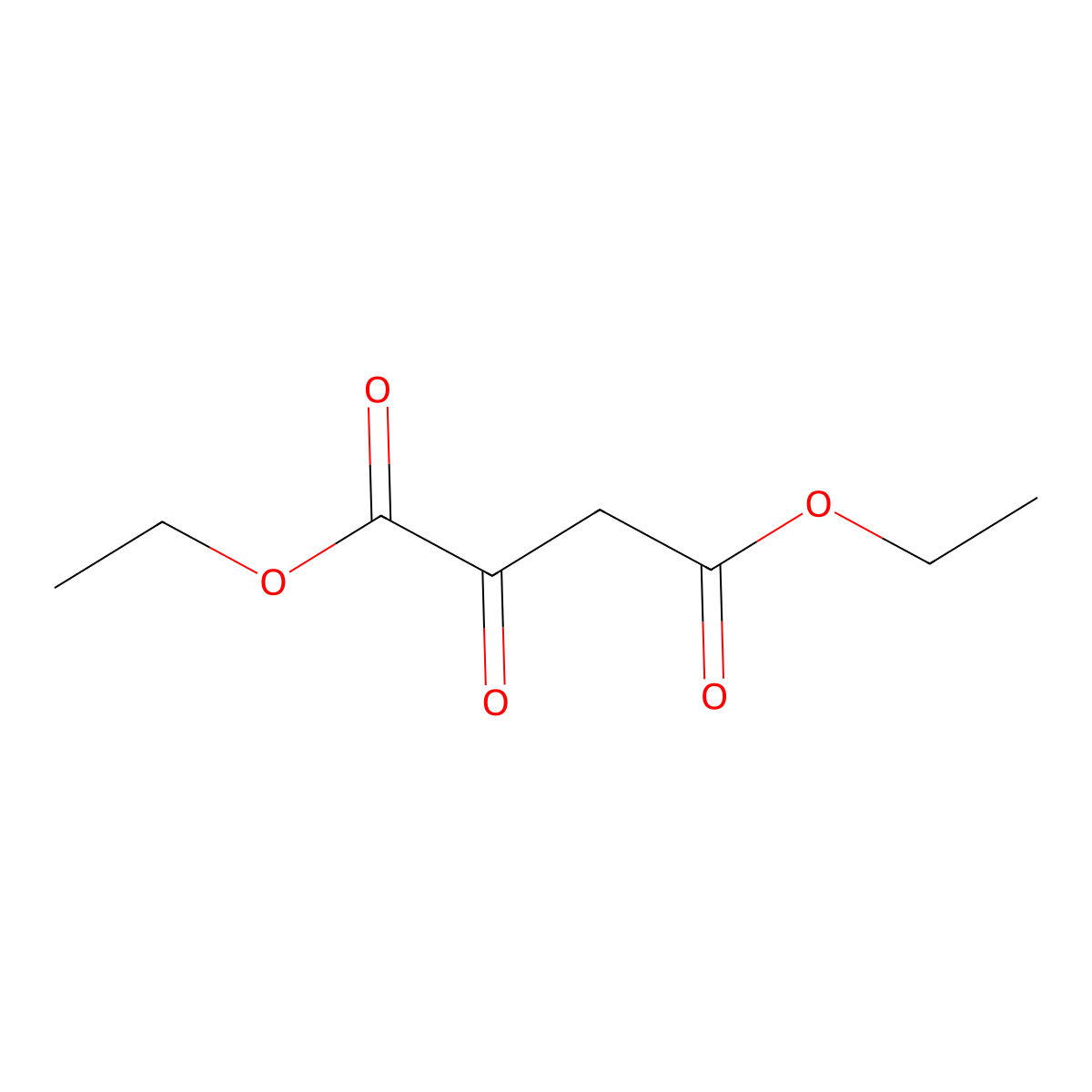 Diethyl oxalacetate molecular structure, CAS 108-56-5