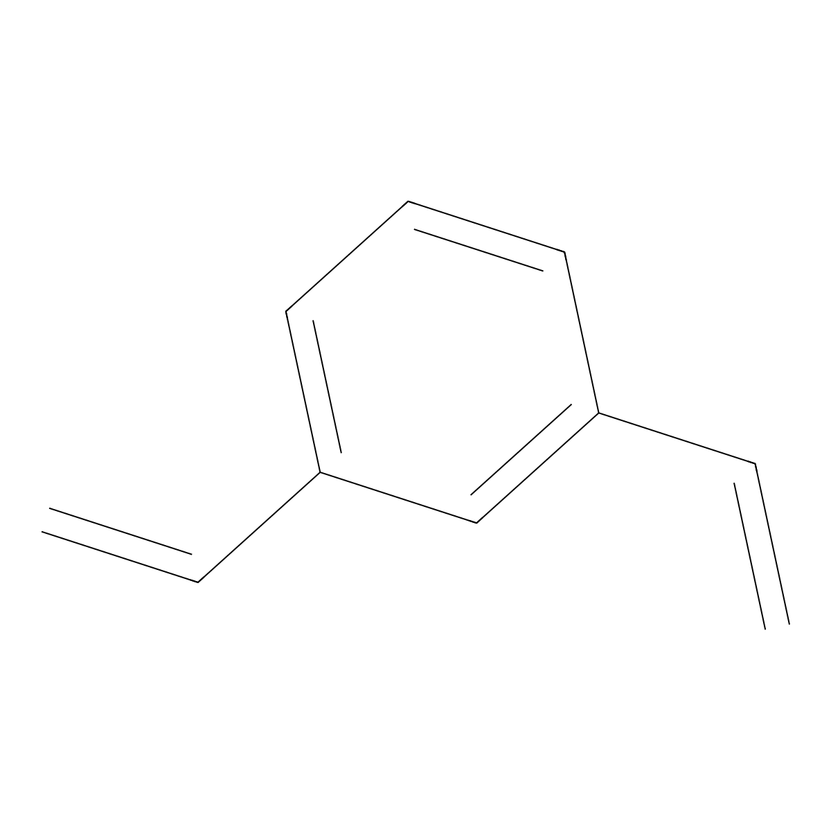 m-Divinylbenzene molecular structure, CAS 108-57-6
