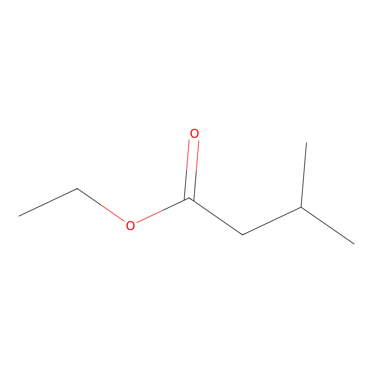 Ethyl isovalerate molecular structure, CAS 108-64-5