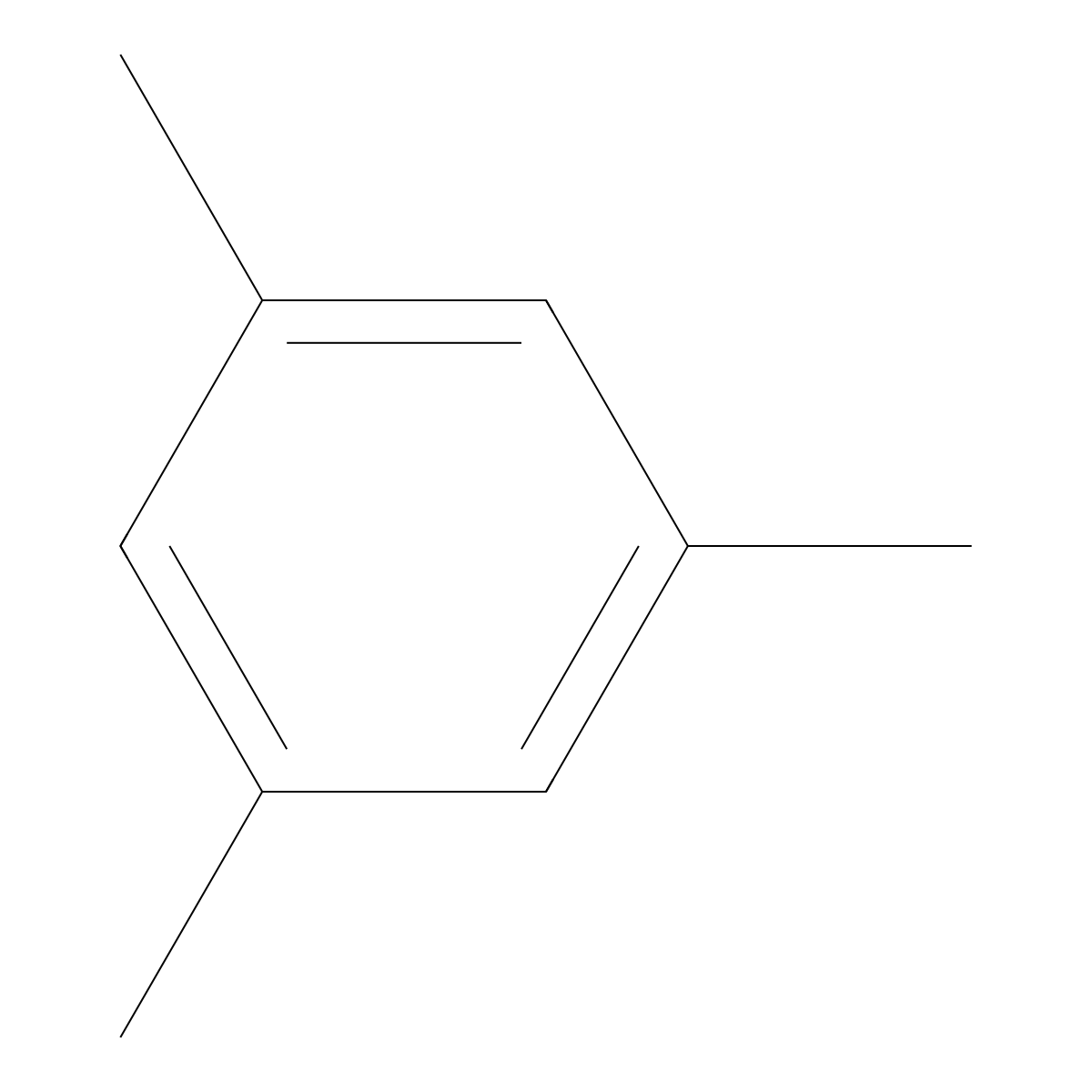 Mesitylene molecular structure, CAS 108-67-8