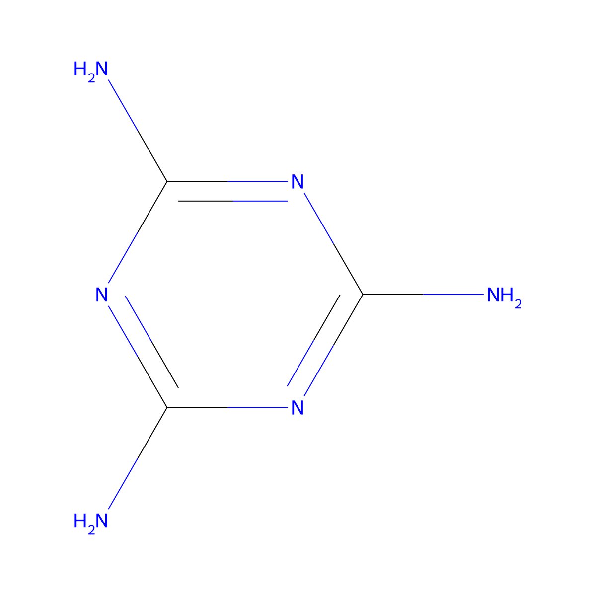 Melamine molecular structure, CAS 108-78-1
