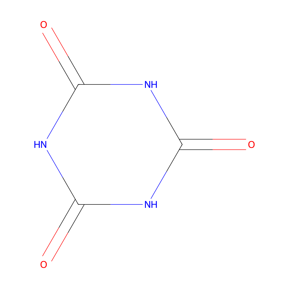 Cyanuric acid molecular structure, CAS 108-80-5
