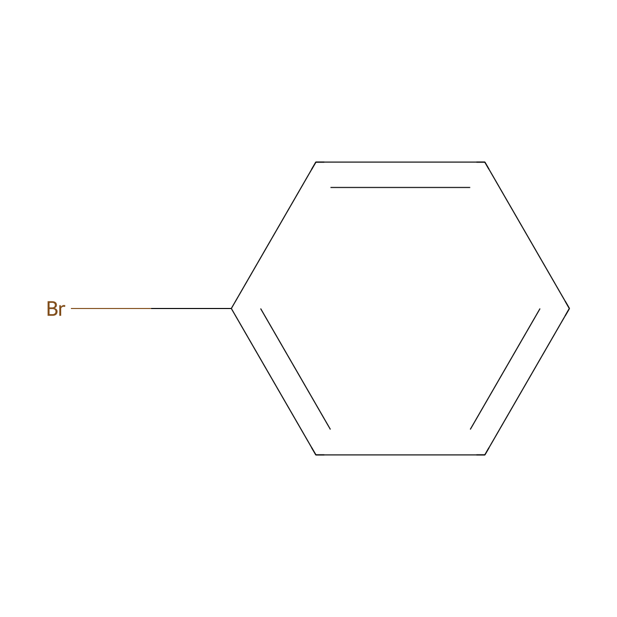 Bromobenzene molecular structure, CAS 108-86-1
