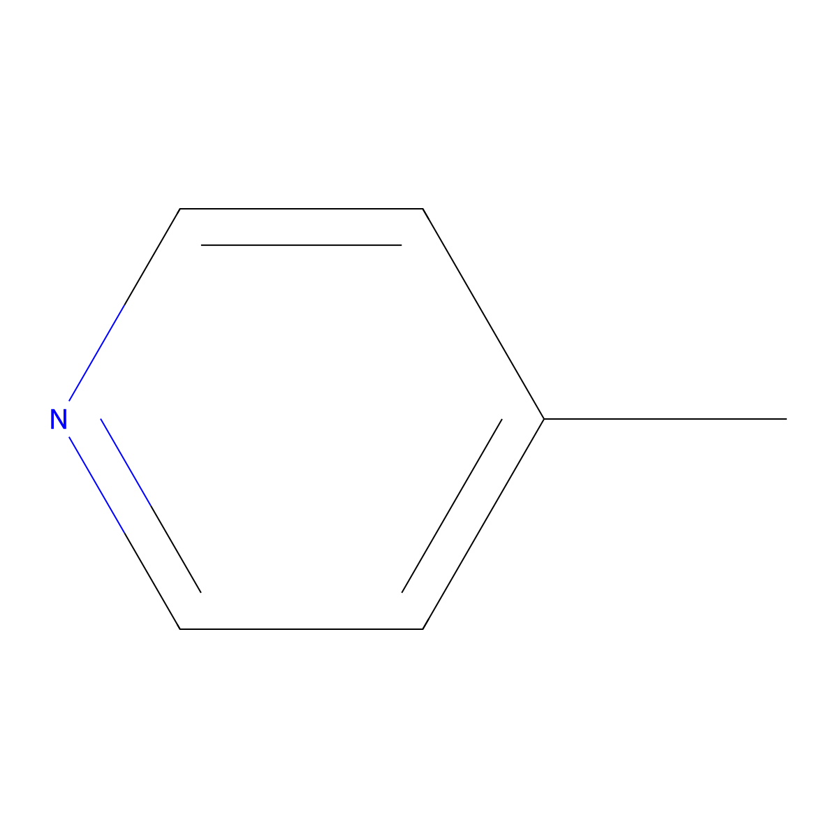 4-Methylpyridine molecular structure, CAS 108-89-4