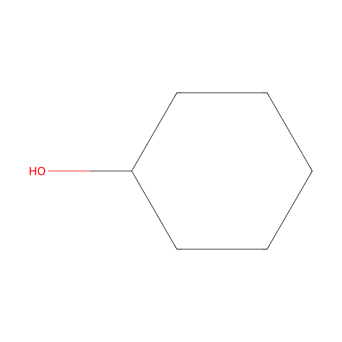 Cyclohexanol molecular structure, CAS 108-93-0