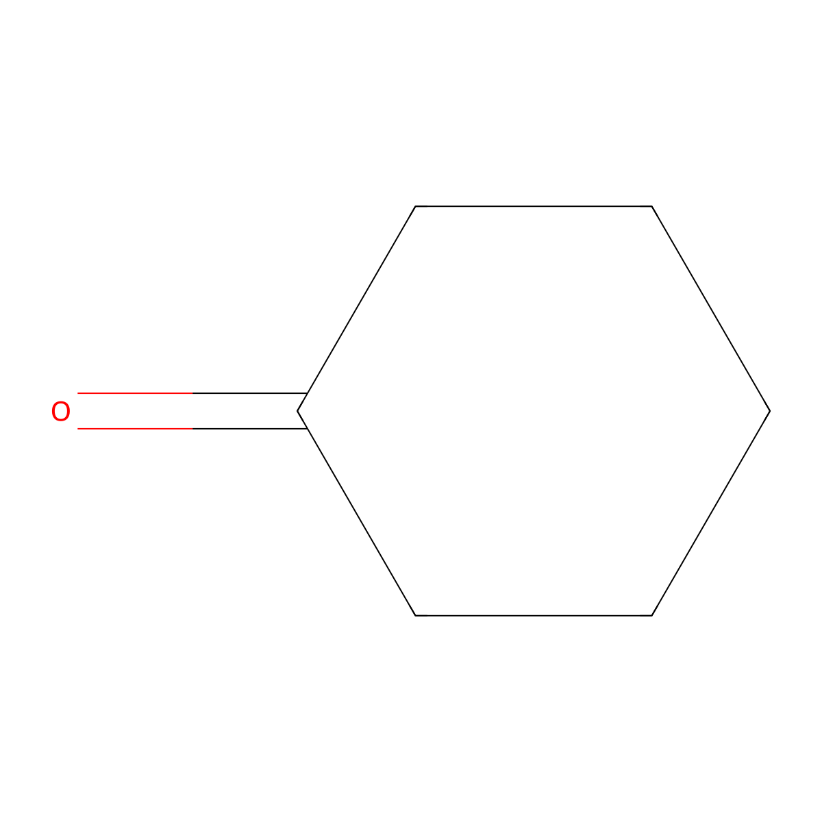 Cyclohexanone molecular structure, CAS 108-94-1