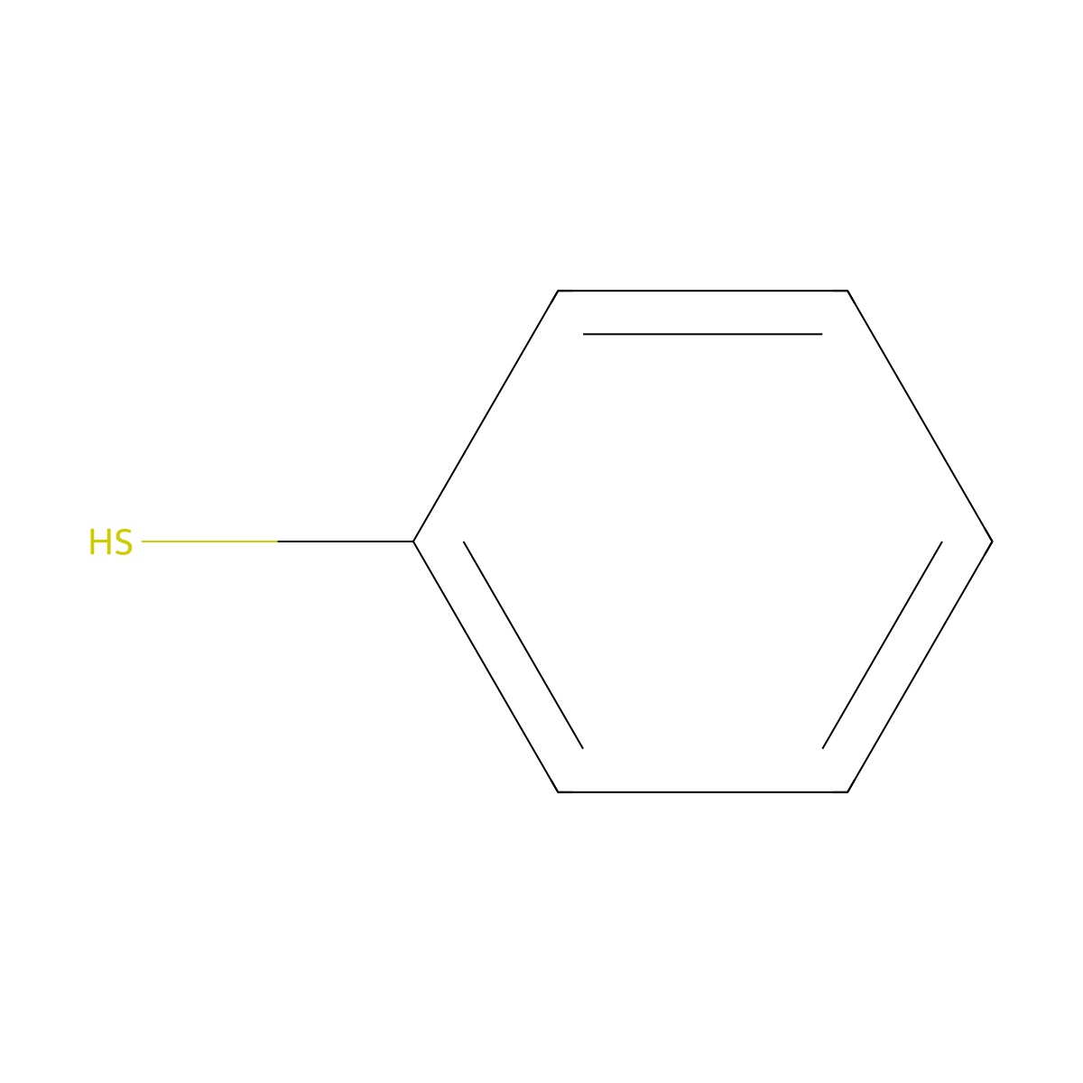 Thiophenol molecular structure, CAS 108-98-5