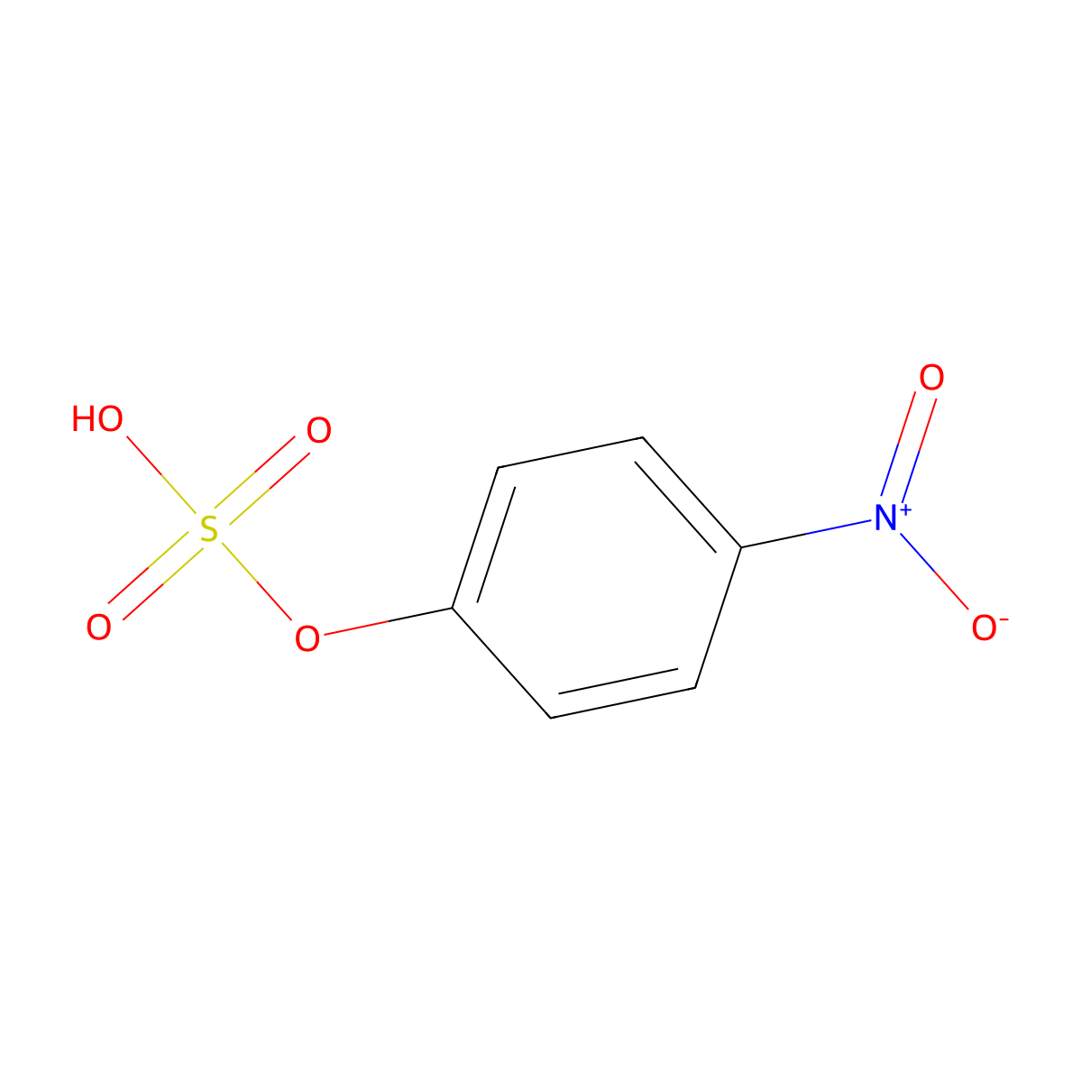 p-Nitrophenyl sulfate molecular structure, CAS 1080-04-2