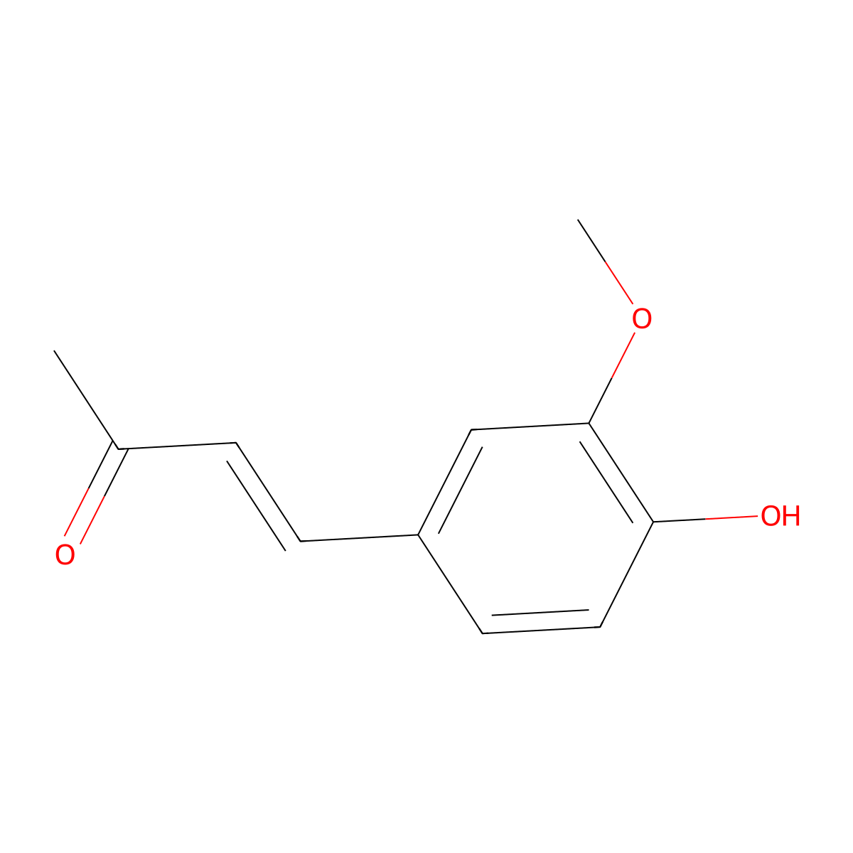 Dehydrozingerone molecular structure, CAS 1080-12-2