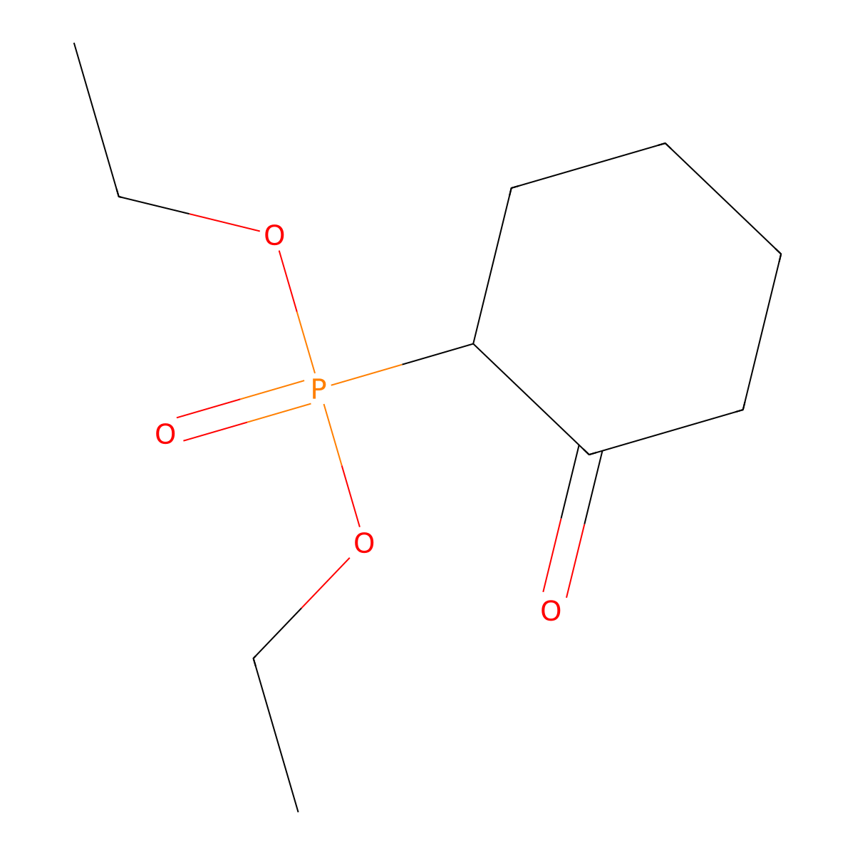 Diethyl (2-oxocyclohexyl)phosphonate molecular structure, CAS 1080-41-7