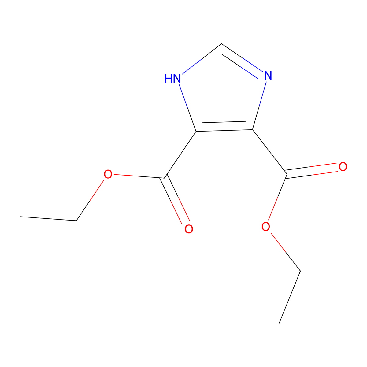 Diethyl 1H-imidazole-4,5-dicarboxylate molecular structure, CAS 1080-79-1