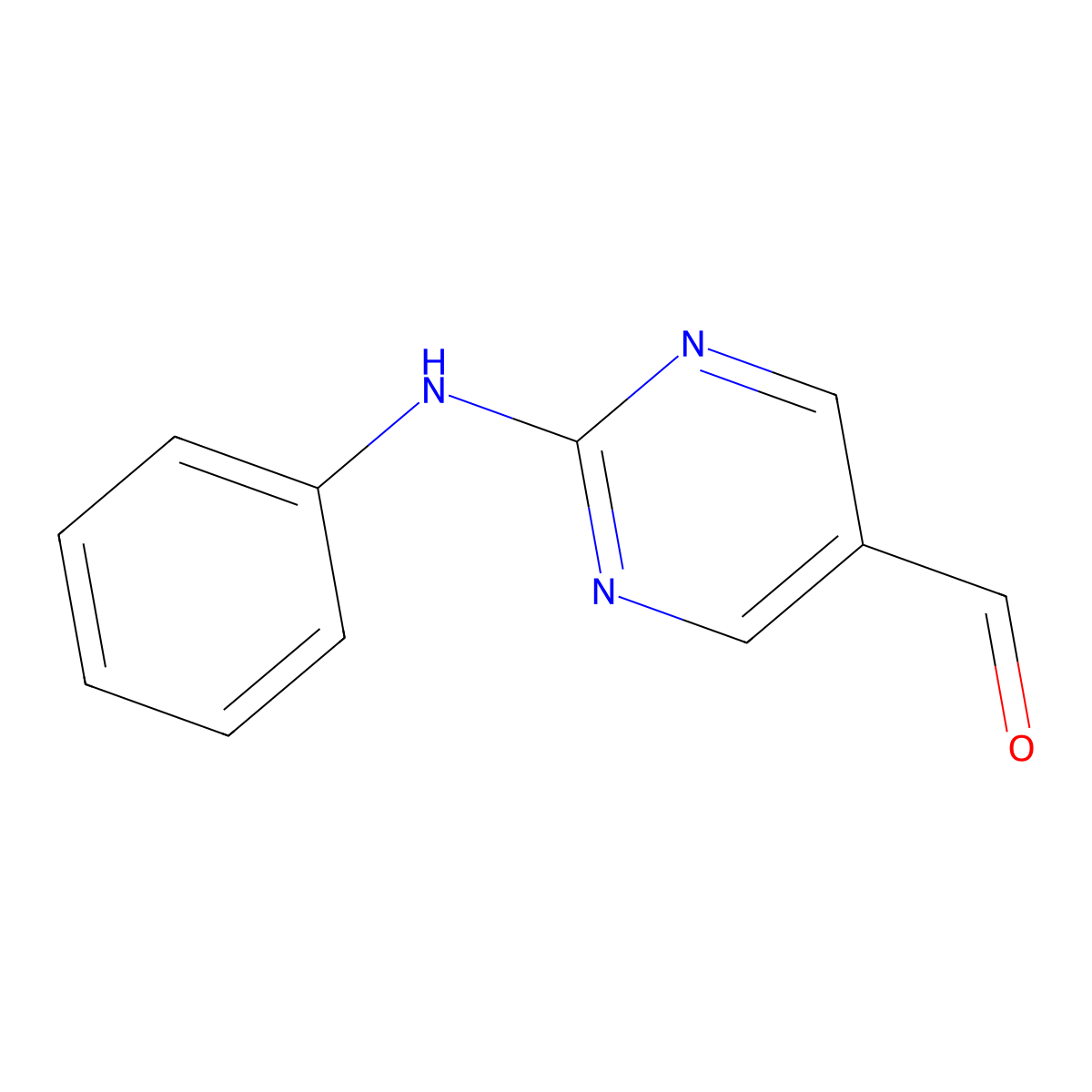 2-Anilinopyrimidine-5-carbaldehyde molecular structure, CAS 108002-87-5