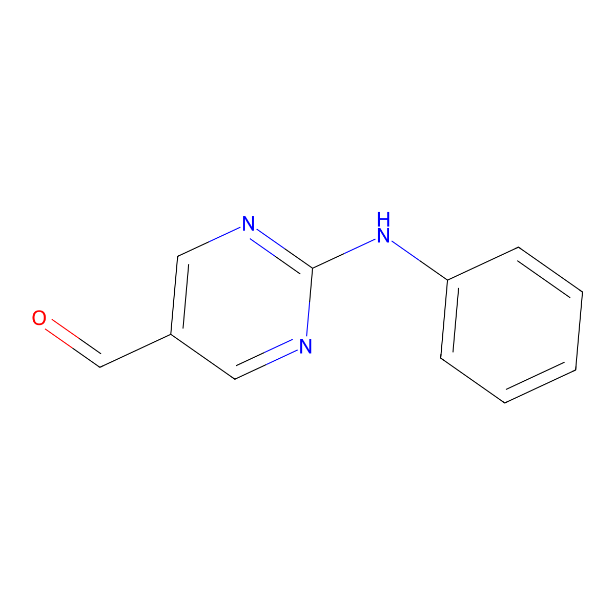 2-Anilinopyrimidine-5-carbaldehyde molecular structure, CAS 108002-87-5