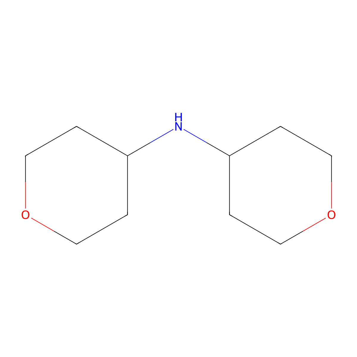 Tetrahydro-N-(tetrahydro-2H-pyran-4-yl)-2H-pyran-4-amine molecular structure, CAS 1080028-76-7